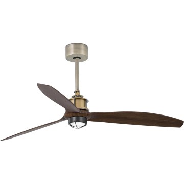 FARO 33398WT1N - LED stmievateľný stropný ventilátor JUST FAN M LED/16W/230V priemer 128 cm hnedá/mosadz Wi-Fi Tuya + diaľkové ovládanie