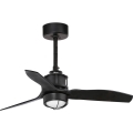 FARO 33424WT1N - Stmievateľný LED stropný ventilátor JUST FAN s LED/16 W/230 V, priemer 81 cm, čierny, Wi-Fi Tuya + diaľkové ovládanie