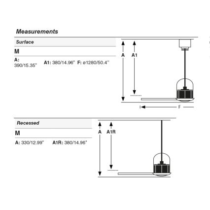 FARO 33435 - Stropný ventilátor WEAVER M pr. 128 cm hnedá/čierna + diaľkové ovládanie
