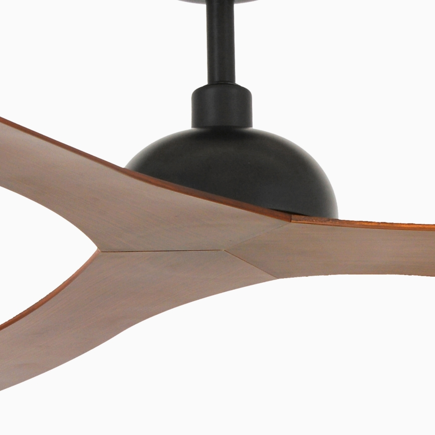 FARO 33447WT - Stropný ventilátor GOTLAND L hnedá/čierna pr. 132 cm Wi-Fi Tuya + diaľkové ovládanie