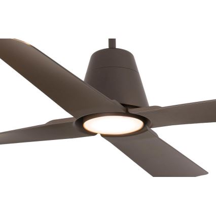 FARO 33490 - Stropný ventilátor TYPHOON IP44 hnedá + diaľkové ovládanie