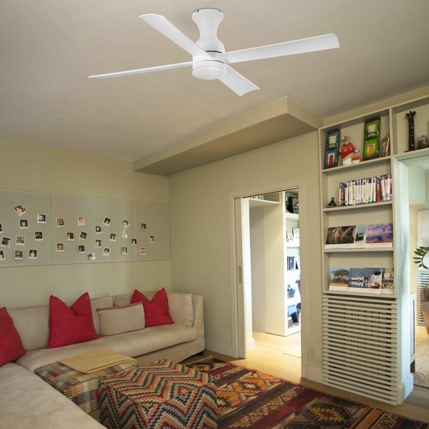 FARO 33756 - LED Stropný ventilátor FRASER LED/16W/230V biela pr. 120 cm + diaľkové ovládanie