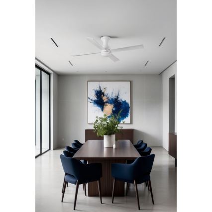 FARO 33756WT - LED Stropný ventilátor FRASER XL LED/16W/230V biela pr. 120 cm Wi-Fi Tuya + diaľkové ovládanie