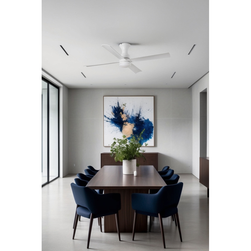 FARO 33756WT - LED Stropný ventilátor FRASER XL LED/16W/230V biela pr. 120 cm Wi-Fi Tuya + diaľkové ovládanie