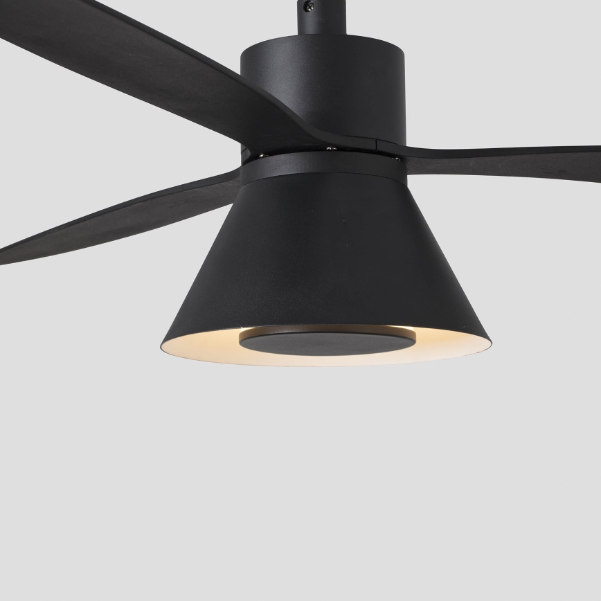 FARO 33761WT-23 - LED Stmievateľný stropný ventilátor AMELIA L CONE LED/20W/230V 2700/3500/5000K čierna pr. 132 cm Wi-Fi Tuya + diaľkové ovládanie