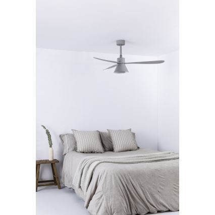 FARO 33762WT-24 - LED Stmievateľný stropný ventilátor AMELIA L CONE LED/20W/230V 2700/3500/5000K šedá pr. 132 cm Wi-Fi Tuya + diaľkové ovládanie