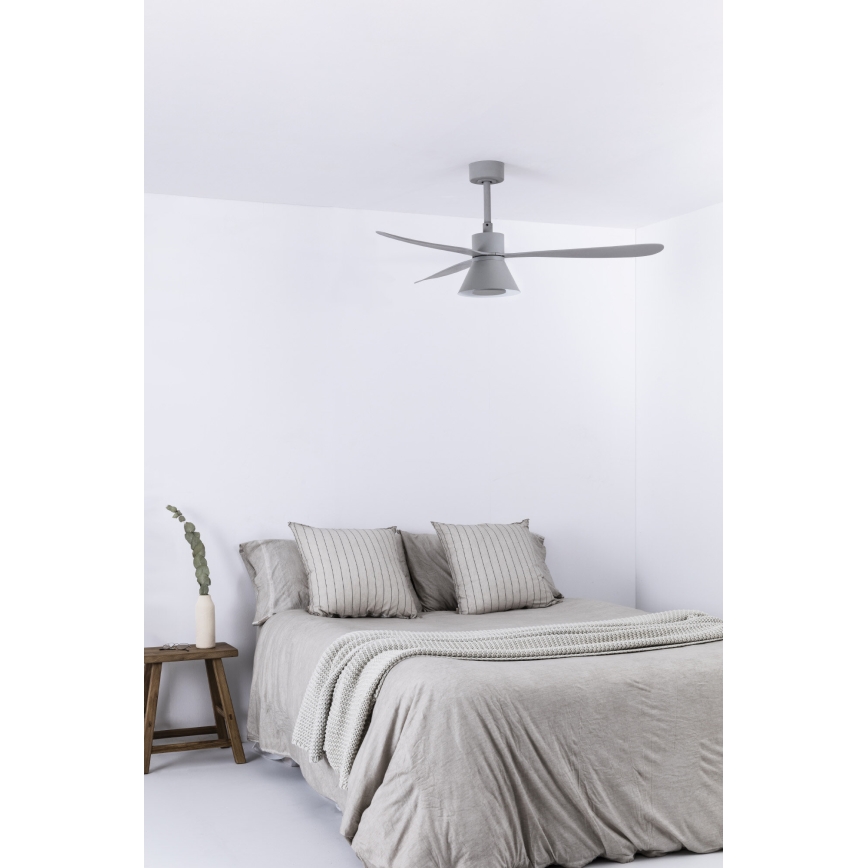 FARO 33762WT-24 - LED Stmievateľný stropný ventilátor AMELIA L CONE LED/20W/230V 2700/3500/5000K šedá pr. 132 cm Wi-Fi Tuya + diaľkové ovládanie