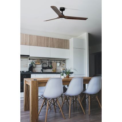 FARO 33809-1TW - Stmievateľný LED ventilátor HEYWOOD LED/10W/230V 2700/3000/4000K priemer 132 cm + diaľkové ovládanie
