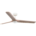 FARO 33810WT1S - LED stmievateľný stropný ventilátor HEYWOOD L LED/10W/230V 2700/3000/4000K priemer 132 cm drevo/biela Wi-Fi Tuya + diaľkové ovládanie