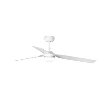 FARO 33814WT-20 - LED stmievateľný stropný ventilátor PUNT M LED/18W/230V 2700/3000/4000K biela priemer 132 cm Wi-Fi Tuya + diaľkové ovládanie