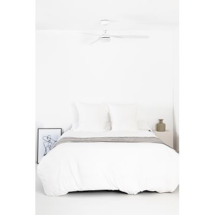 FARO 33814WT1S - LED stmievateľný stropný ventilátor PUNT M LED/18W/230V 2700/3000/4000K pr. 132 cm biela Wi-Fi Tuya + diaľkové ovládanie