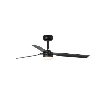 FARO 33815WT-21 - stmievateľný LED stropný ventilátor PUNT M LED/18W/230V 2700/3000/4000K čierny priemer 132 cm Wi-Fi Tuya + diaľkové ovládanie