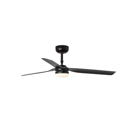FARO 33815WT-21 - stmievateľný LED stropný ventilátor PUNT M LED/18W/230V 2700/3000/4000K čierny priemer 132 cm Wi-Fi Tuya + diaľkové ovládanie