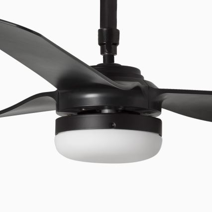 FARO 33815WT-21 - stmievateľný LED stropný ventilátor PUNT M LED/18W/230V 2700/3000/4000K čierny priemer 132 cm Wi-Fi Tuya + diaľkové ovládanie