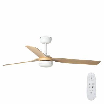 FARO 33816-20 - LED Stropný ventilátor PUNT LED/18W/230V Wi-Fi hnedá/čierna + diaľkové ovládanie