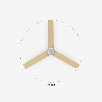 FARO 33816-20 - LED Stropný ventilátor PUNT LED/18W/230V Wi-Fi hnedá/čierna + diaľkové ovládanie