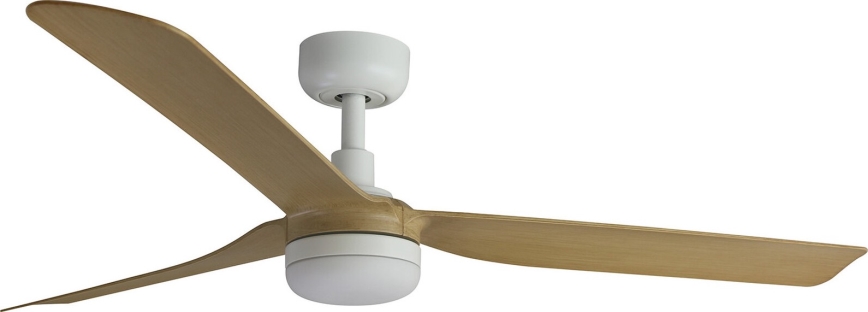 FARO 33816WT-20 - LED Stmievateľný stropný ventilátor PUNT M LED/18W/230V hnedá/biela pr. 132 cm Wi-Fi Tuya + diaľkové ovládanie