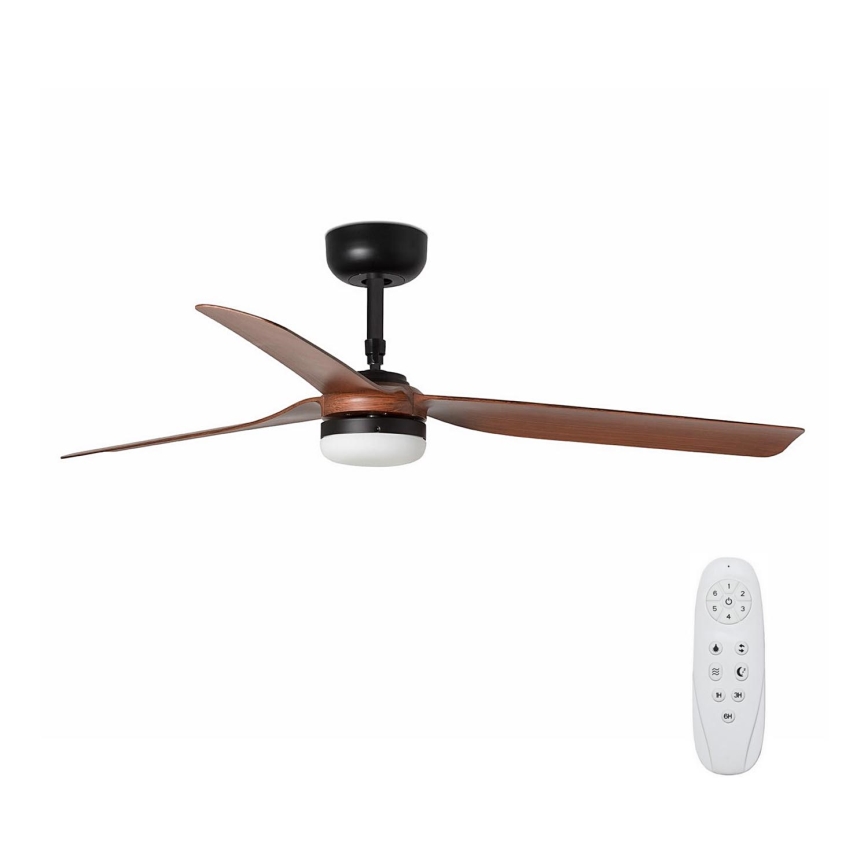 FARO 33817-21 - LED Stropný ventilátor PUNT LED/24W/230V 3000/4000/6500K hnedá/čierna + diaľkové ovládanie