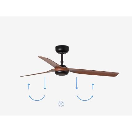 FARO 33817 - Stropný ventilátor PUNT hnedá/čierna pr. 130 cm + diaľkové ovládanie