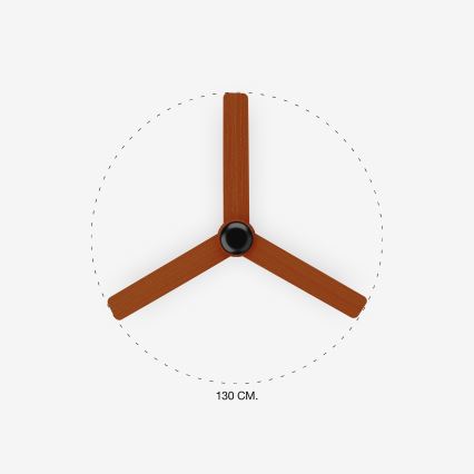 FARO 33817 - Stropný ventilátor PUNT hnedá/čierna pr. 130 cm + diaľkové ovládanie