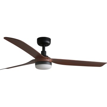 FARO 33817WT-21 - LED stmievateľný stropný ventilátor PUNT M LED/18W/230V hnedá/čierna priemer 132 cm Wi-Fi Tuya + diaľkové ovládanie