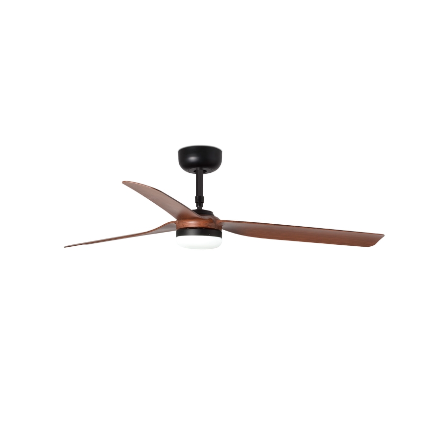 FARO 33817WT-21 - LED stmievateľný stropný ventilátor PUNT M LED/18W/230V hnedá/čierna priemer 132 cm Wi-Fi Tuya + diaľkové ovládanie