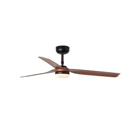 FARO 33817WT-21 - LED stmievateľný stropný ventilátor PUNT M LED/18W/230V hnedá/čierna priemer 132 cm Wi-Fi Tuya + diaľkové ovládanie