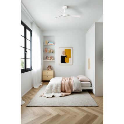 FARO 33820 - Stropný ventilátor MINI PUNT S biela pr. 90 cm + diaľkové ovládanie