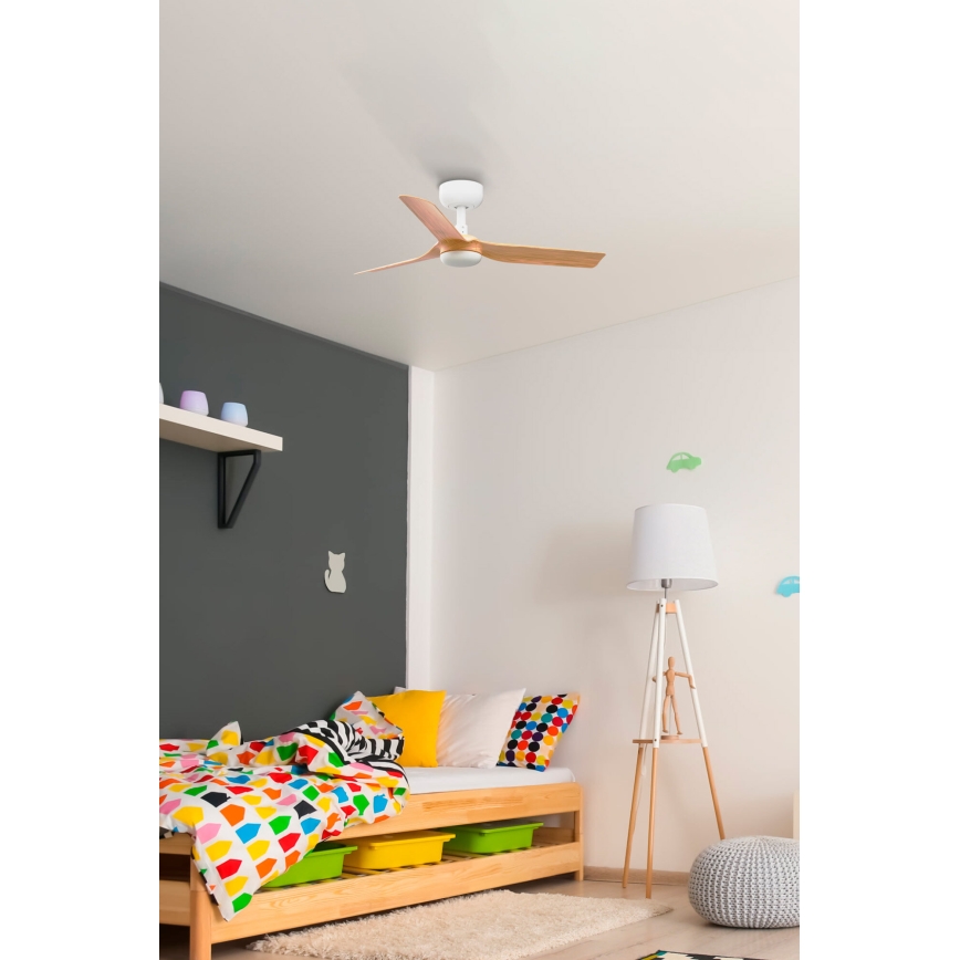 FARO 33821 - Stropný ventilátor MINI PUNT S hnedá/biela pr. 90 cm + diaľkové ovládanie
