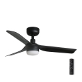 FARO 33822-1TW - LED stmievateľný stropný ventilátor MINI PUNT s LED/10W 2700/3000/4000K čierny pr. 90 cm + diaľkové ovládanie