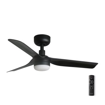 FARO 33822-1TW - LED stmievateľný stropný ventilátor MINI PUNT s LED/10W 2700/3000/4000K čierny pr. 90 cm + diaľkové ovládanie