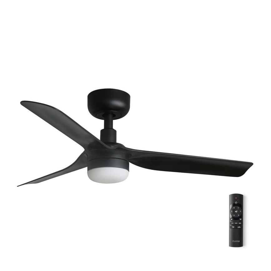 FARO 33822-1TW - LED Stmievateľný stropný ventilátor MINI PUNT S LED/10W 2700/4000/6000K čierna pr. 90 cm + diaľkové ovládanie