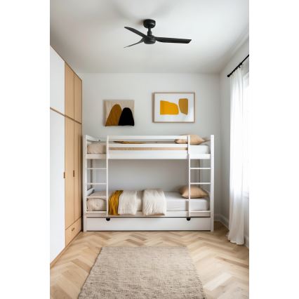 FARO 33822 - Stropný ventilátor MINI PUNT S čierna pr. 90 cm + diaľkové ovládanie