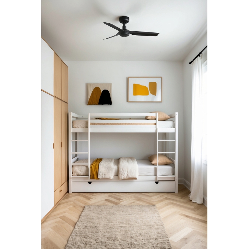 FARO 33822 - Stropný ventilátor MINI PUNT S čierna pr. 90 cm + diaľkové ovládanie