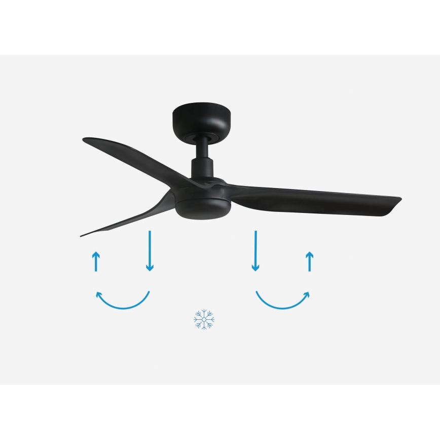 FARO 33822 - Stropný ventilátor MINI PUNT S čierna pr. 90 cm + diaľkové ovládanie