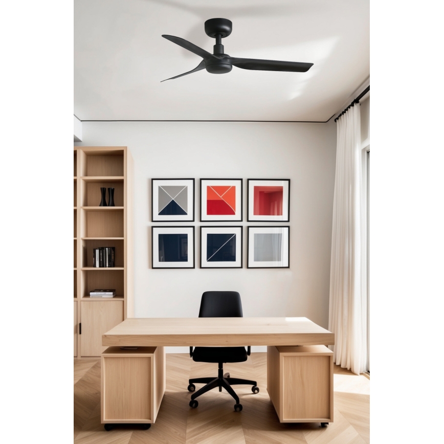 FARO 33822WP - Stropný ventilátor MINI PUNT S čierna pr. 90 cm SMART + diaľkové ovládanie