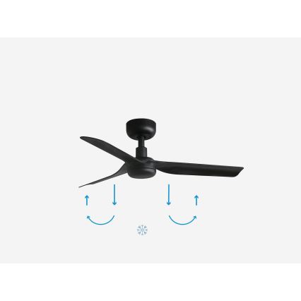 FARO 33822WP - Stropný ventilátor MINI PUNT S čierna pr. 90 cm SMART + diaľkové ovládanie