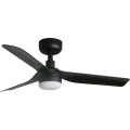 FARO 33822WT-1TW - LED Stmievateľný stropný ventilátor MINI PUNT S LED/10W/230V 2700/4000/6000K čierna pr. 90 cm Wi-Fi Tuya + diaľkové ovládanie