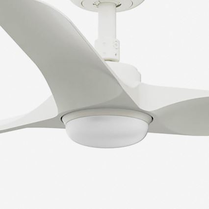 FARO 33824WT-1TW - LED Stmievateľný stropný ventilátor HEY S LED/10W/230V 2700/4000/6000K biela pr. 90 cm Wi-Fi Tuya + diaľkové ovládanie