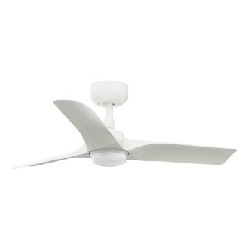 FARO 33824WT-1TW - LED Stmievateľný stropný ventilátor HEY S LED/10W/230V 2700/4000/6000K biela pr. 90 cm Wi-Fi Tuya + diaľkové ovládanie