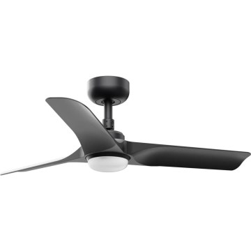 FARO 33825WT-1TW - LED Stmievateľný stropný ventilátor HEY S LED/10W/230V 2700/4000/6000K čierna pr. 90 cm Wi-Fi Tuya + diaľkové ovládanie