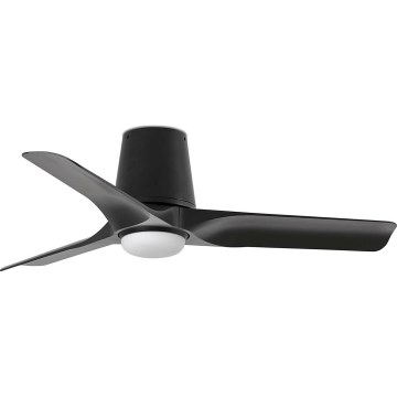 FARO 33827-1TW - LED stmievateľný stropný ventilátor HEY TUB s LED/10W/230V 2700/3000/4000K čierna priemer 90 cm + diaľkové ovládanie