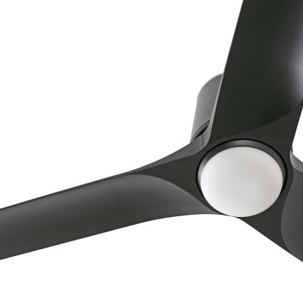 FARO 33827-1TW - LED stmievateľný stropný ventilátor HEY TUB s LED/10W/230V 2700/3000/4000K čierna priemer 90 cm + diaľkové ovládanie
