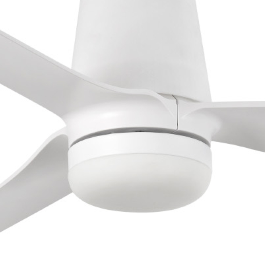 FARO 33828-1TW - LED stmievateľný stropný ventilátor PUNT TUB M LED/18W/230V 2700/3000/4000K priemer 130 cm biela + diaľkové ovládanie