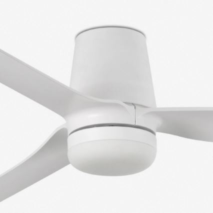 FARO 33828WT-1TW - LED Stmievateľný stropný ventilátor PUNT TUB M LED/18W/230V 3000/4200/6500K biela pr. 132 cm Wi-Fi Tuya + diaľkové ovládanie