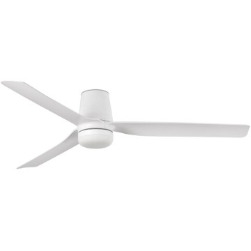 FARO 33828WT-1TW - LED Stmievateľný stropný ventilátor PUNT TUB M LED/18W/230V 3000/4200/6500K biela pr. 132 cm Wi-Fi Tuya + diaľkové ovládanie