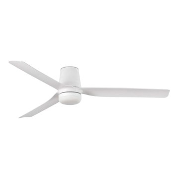 FARO 33828WT1S - LED stmievateľný stropný ventilátor PUNT TUB M LED/18W/230V 2700/3000/4000K priemer 132 cm biela Wi-Fi Tuya + diaľkové ovládanie