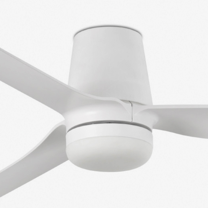 FARO 33828WT1S - LED stmievateľný stropný ventilátor PUNT TUB M LED/18W/230V 2700/3000/4000K priemer 132 cm biela Wi-Fi Tuya + diaľkové ovládanie