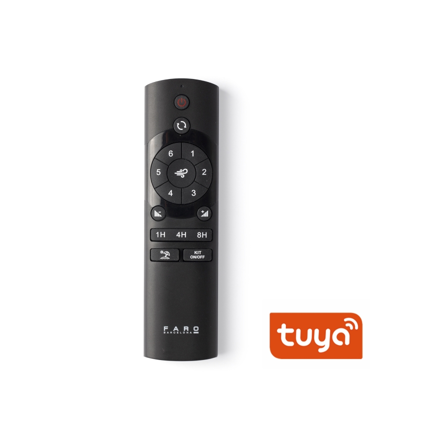 FARO 33828WT1S - LED stmievateľný stropný ventilátor PUNT TUB M LED/18W/230V 2700/3000/4000K priemer 132 cm biela Wi-Fi Tuya + diaľkové ovládanie