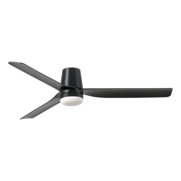 FARO 33830-1TW - LED Stmievateľný stropný ventilátor PUNT TUB M LED/18W/230V 3000/4200/6500K pr. 130 cm čierna + diaľkové ovládanie